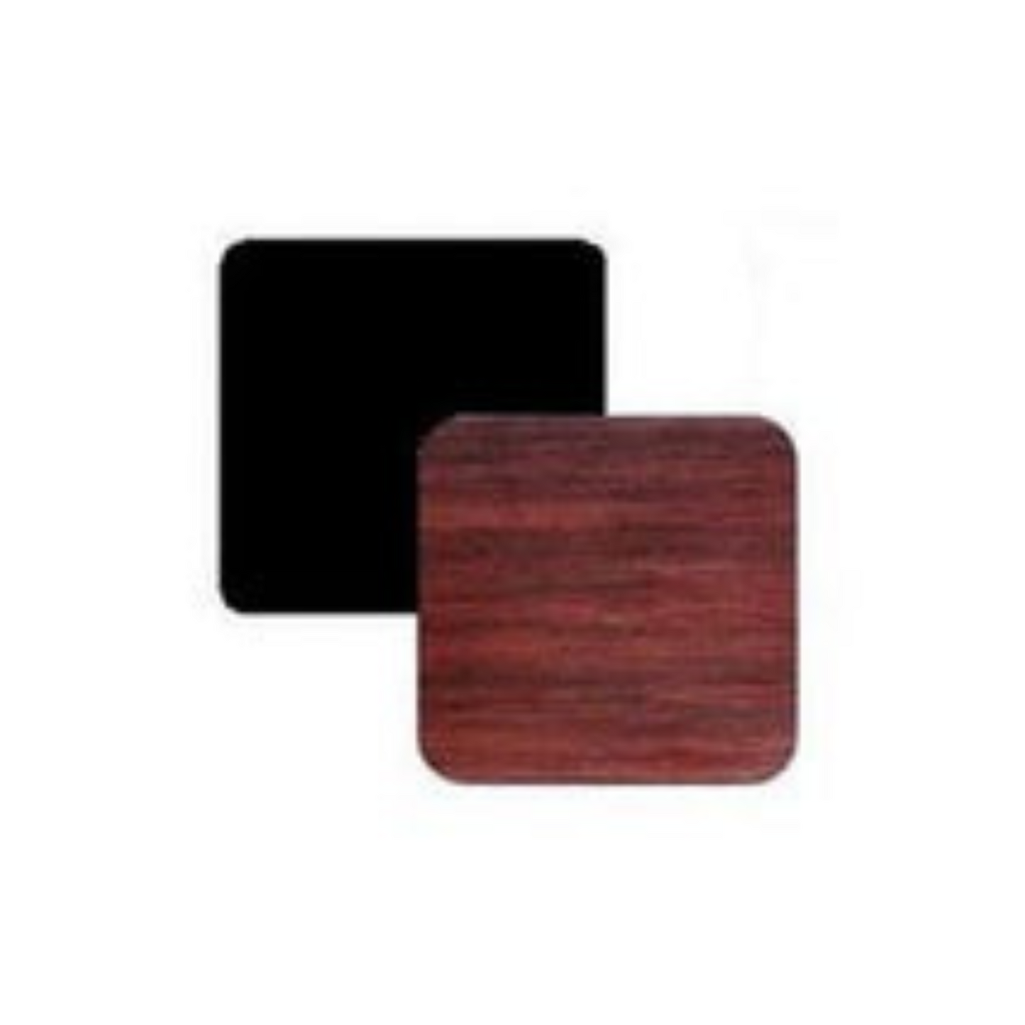Oak St. Table Top, 24"x24" Reversible Mahogany/Black Laminate-MB2424