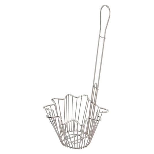 Winco - Taco Salad Bowl Basket, 8-3/10" Round, 18" Long Handle - TB-20
