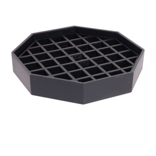 Winco  Drip Tray, Octagonal Black 4.25"x4.25" - 290-1041