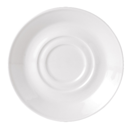 Steelite Simplicity Saucer White 4-5/8" Double Well - CS3D - 11010165