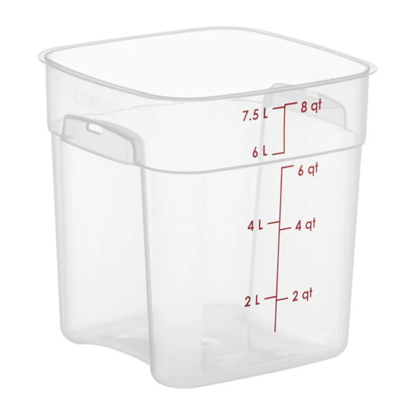 Cambro FreshPro Food Container 8 qt Translucent Polypropylene NSF - 8SFSPROPP190