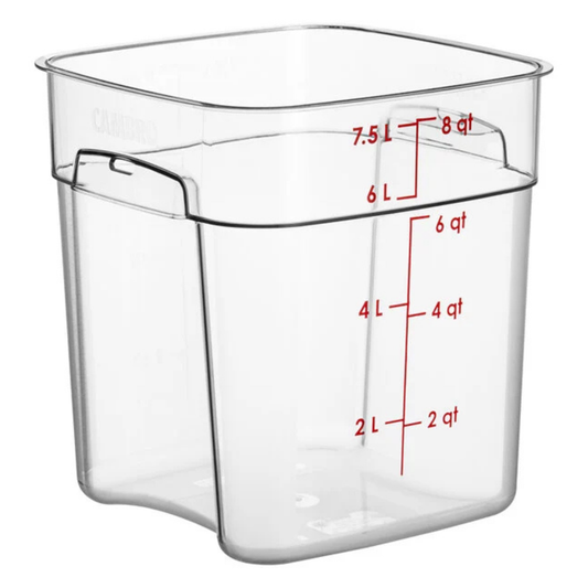 Cambro FreshPro Food Container 8 qt Clear with Handles Polycarbonate NSF - 8SFSPROCW135