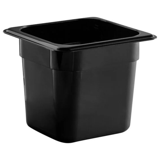 Cambro Hot Food Pan High Heat 1/6 Size Black 6" Deep - 66HP110