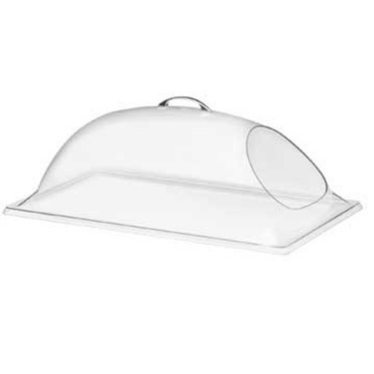 Cal-Mil - Chafer Cover, Dome Rectangle 12" x 20" With End Cut-Out And Handle - 322-12