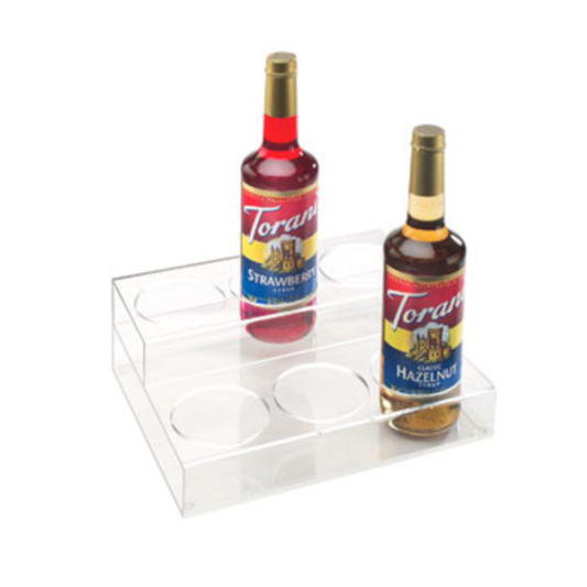 Cal‑Mil Bottle Display Clear Acrylic Holds 6 Bottles - P295
