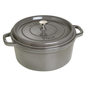 Staub Cast Iron Round Dutch Oven 7 Qt Graphite Grey - 1003926