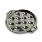 Matfer Bourgeat Escargot Plate, 6‑1/4″ Diameter, 12‑Hole Stainless Steel - 613281