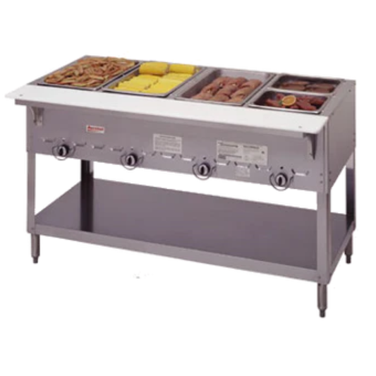 Duke 蒸汽桌，4 盘天然气 - 304