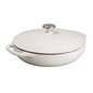 Lodge Casserole 3.6 Qt Round with Cover Stainless Steel Knob Oyster White - EC3CC13