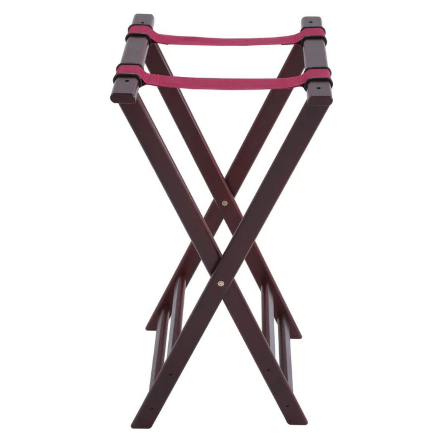 Soporte para bandeja de 32" de madera de caucho con acabado en caoba