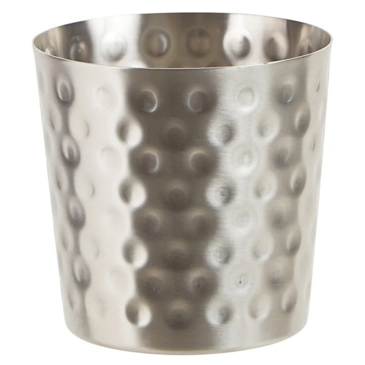 Winco French Fry Cup Hammered Stainless Steel - SFC-35H
