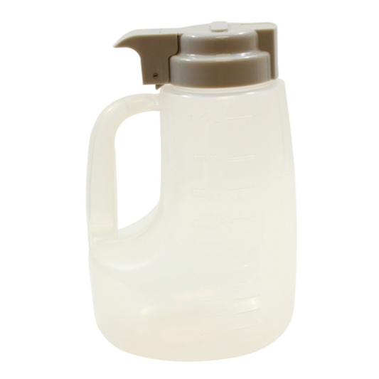 TableCraft - Dispensador transparente de 48 oz con tapa gris - TCPPP48G