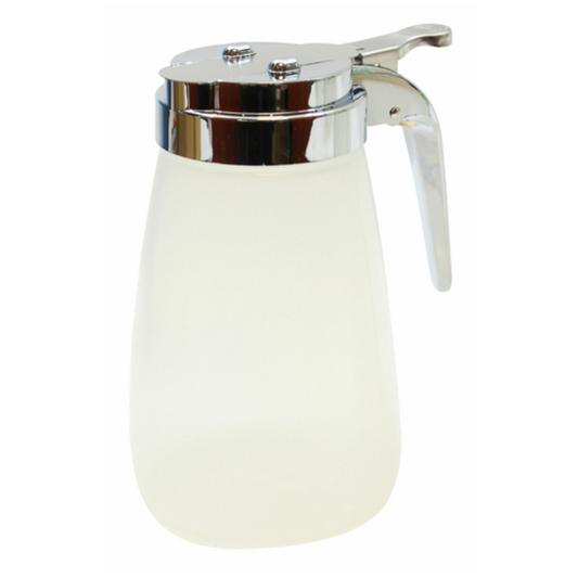 TableCraft - Dispensador blanco de 10 oz con tapa cromada - TCPPP10