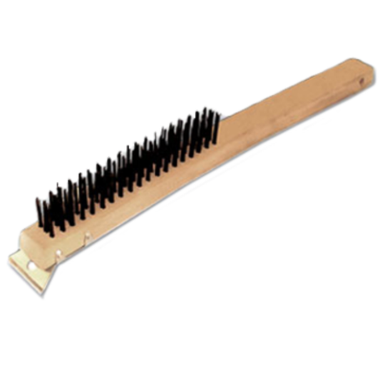 Cepillo de alambre con raspador de 14 a 12 pulgadas de largo