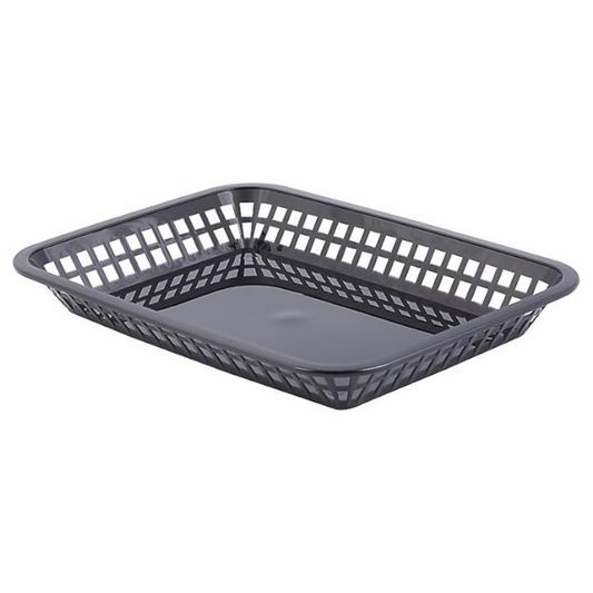 Cesta grande rectangular TableCraft, negra, 11.75"