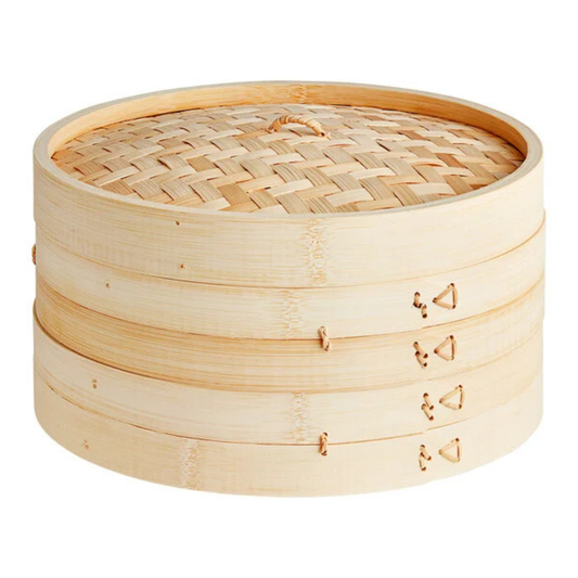 Town Bamboo Steamer Set Natural Bamboo 12" - 34212