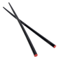 Town Black & Red Reusable Lacquered Wood Chopsticks, 9.75" - 5 Pairs