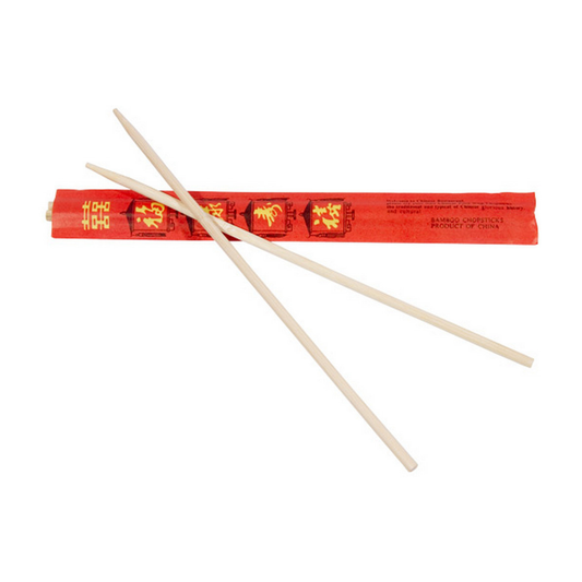 Town Bamboo Individually Wrapped Single Use Chopsticks 9.75" - 100 Pairs