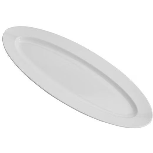 American Metalcraft Endurance Oval Boat Platter Melamine White 24"x9"