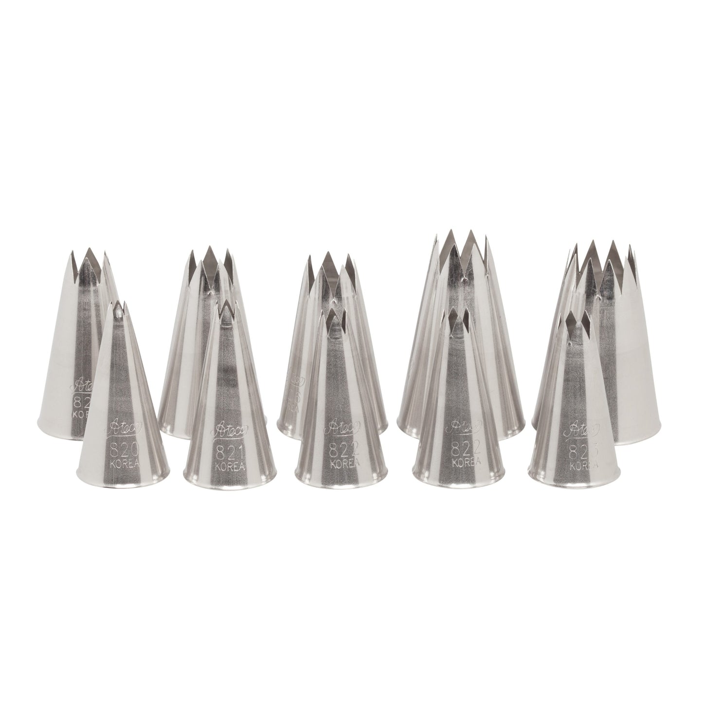 Ateco Star Pastry Tube Set Stainless Steel 10-Piece - 830