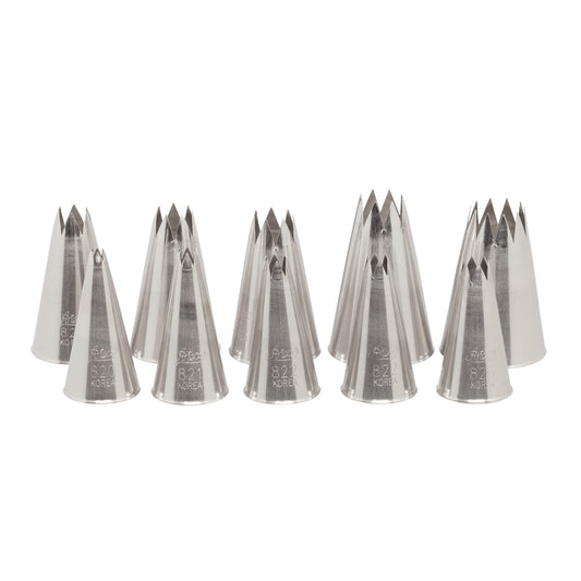 Ateco Star Pastry Tube Set Stainless Steel 10-Piece - 830