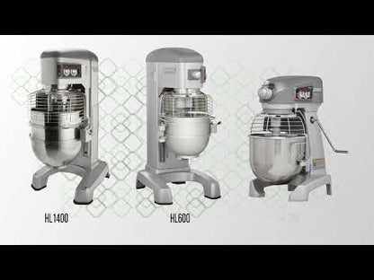 Hobart Planetary Mixer, 60qt with Bowl, Beater, D-Whip and Spiral Dough Arm - HL600-1STD