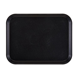 Cambro Fast Food Tray, Black, 10"X14" - 1014FF-110