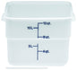 Cambro Food Container, 12 qt, White "CamSquare Poly" - 12SFSP148