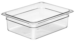 Cambro Cold Food Pan, Plastic - Half Size 4" Deep - Clear - 24CW-135