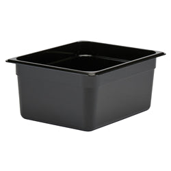 Cambro Camwear Food Pan, Plastic, 1/2 Size, 6" Deep, Polycarbonate, Black, NSF - 26CW-110