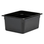 Cambro Camwear Food Pan, Plastic, 1/2 Size, 6" Deep, Polycarbonate, Black, NSF - 26CW-110