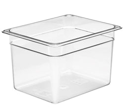 Cambro Food Pan, 1/2 Size 8" Deep, Polycarb. Clear - 28CW135