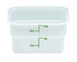 Cambro Food Container, 2 qt, White "CamSquare Poly" - 2SFSP148