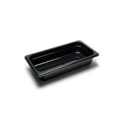 Cambro Cold Food Pan, Plastic 1/3 Size 2 1/2" Deep Black - 32CW110