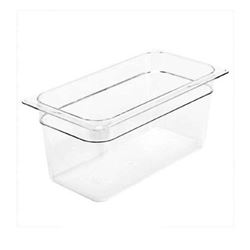 Cambro Cold Food Pan, Plastic - Third Size 6" Deep - Clear - 36CW-135