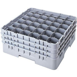 Cambro Glassrack, 36 Comp. For 2 7/8" Dia. x 8.5" Gray - 36S800151