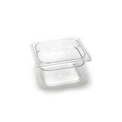 Cambro Cold Food Pan, Plastic - Sixth Size 4" Deep - Clear - 64CW-135