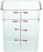 Cambro Food Container, 8 qt,clear "CamSquare" - 8SFSCW-135