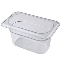 Cambro Cold Food Pan, Plastic - Ninth Size 4" Deep - Clear - 94CW-135