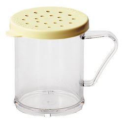 Cambro Dredge, Clear Shaker Yellow Cheese Lid 10 oz - 96SKRC-135