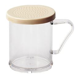 Cambro Dredge, Clear Shaker Beige Salt & Pepper Lid 10 oz - 96SKRD-135