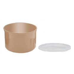 Cambro Crock, 2.7 qt PlasticWith Lid - Beige - CP27133