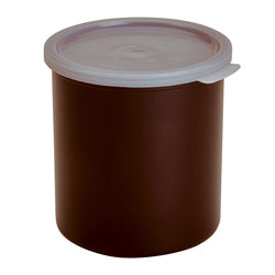 Cambro Crock With Lid, 2.7 Qt., 6-3/4"H, 6-1/8" Dia, Fda, Reddish Brown, NSF - CP27-195
