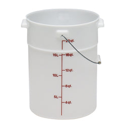 Cambro Pail Poly 22Qt White Plastic - PWB22148