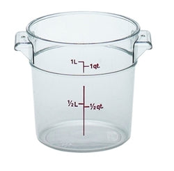 Cambro Food Container, 1qt Round - Clear - RFSCW1-135