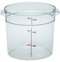 Cambro Food Container, 6qt Round - Clear - RFSCW6-135