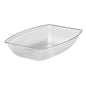 Cambro Camwear Bowl, Ribbed, Rectangular, Clear, 9" X 12" - RSB912CW135