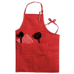 CCK Bib Apron, Red, Pockets - 602BAFH-RD