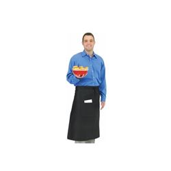 Bistro Apron with Pocket - Black - 607BA-BK