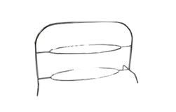 California Cooking Fish Disply Oval Stand, 2-Tier - IR-206C